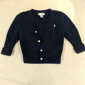 Ralph Lauren combed cotton v neck cardigan